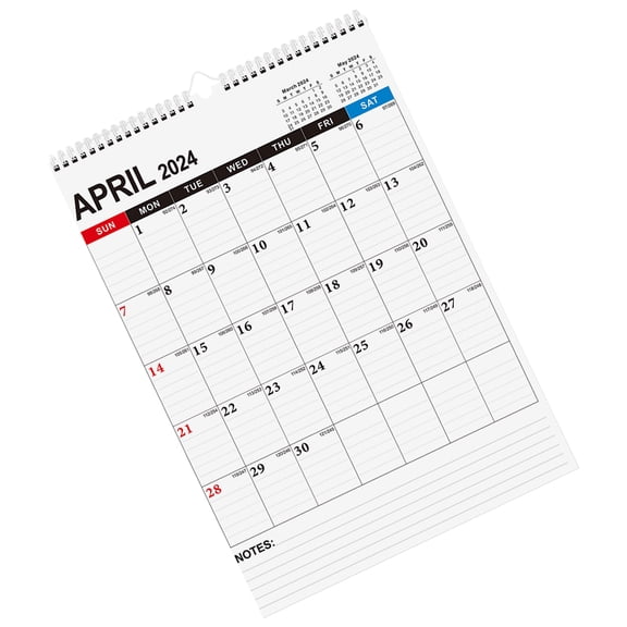 LOLIPPYY Multiple Holidays Included Wall Calendar White Paper Time Use 1Pack