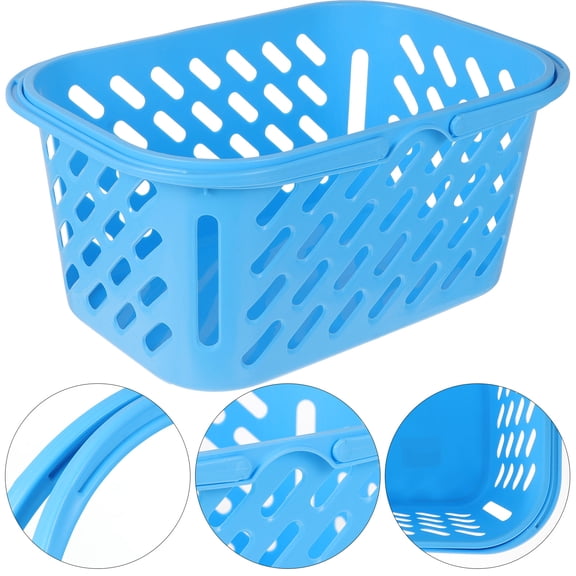 LOLIPPYY Sky Plastic Shopping Basket, Multipurpose Storage for Bathroom, Grocery, and Everyday Use