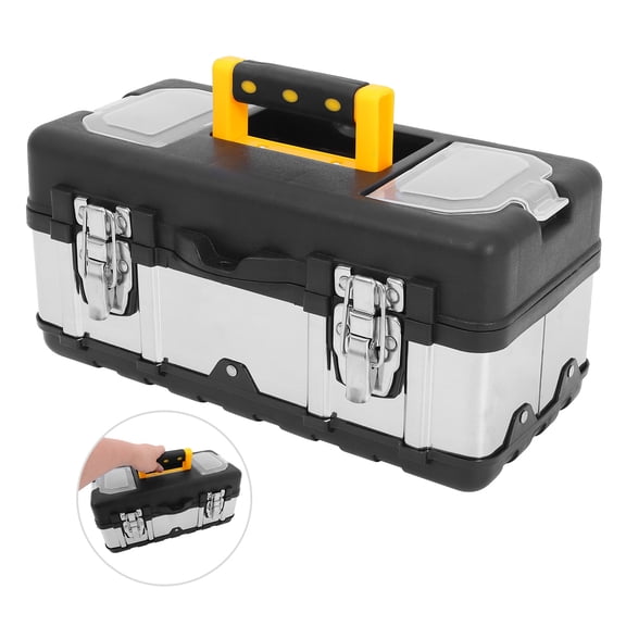 LOLIPPYY Compact Stainless Steel Tool Organizer Case with Reinforced Corners, Perfect for Outdoor and Workshop Use