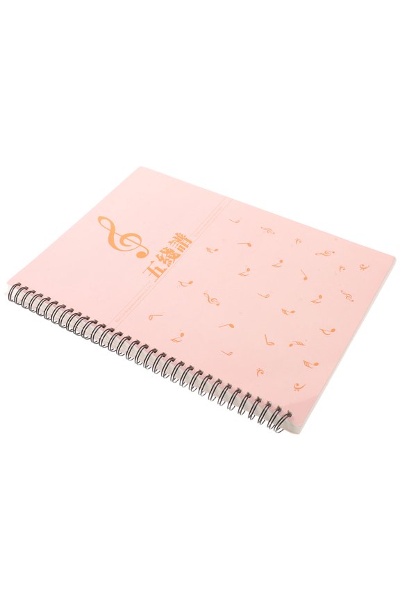 Music Composition Notebook Pink for Beginners with Ink Preventing Thick Paper