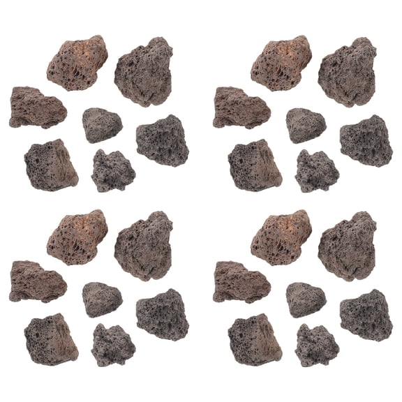 LOLIPPYY Natural Black Volcanic Rock Decorative Stones for Bird Bath Garden Patio and Outdoor Landscaping