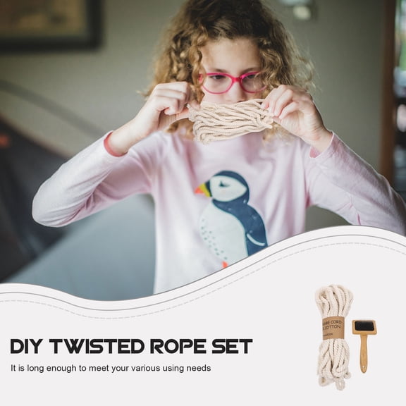 LOLIPPYY Natural Cotton Macrame Cord Rope for Knitting, Hanging Tapestry, Crafts, and Project Uses
