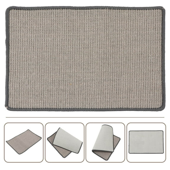 LOLIPPYY Natural Sisal Cat Scratcher Mat Grey Pet Carpet for Furniture and Floors