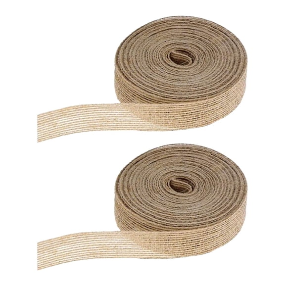 LOLIPPYY Natural Jute Ribbon Rope Webbing for Craft Making, Flower Bouquet Wrapping, Rustic Decoration Supplies