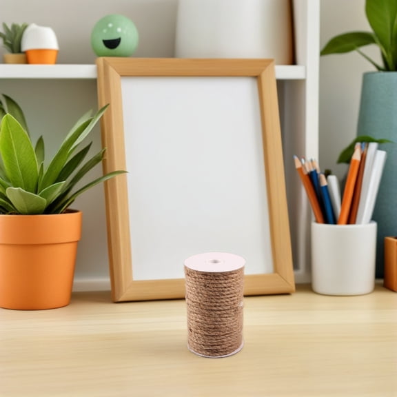 LOLIPPYY Natural Jute Twine Rope for Crafts Light Brown Sturdy Soft Material Easy Storage Ideal for DIY Projects 1 Roll