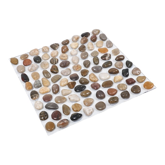 LOLIPPYY Natural Pebble Bath Mat for Tub Non Slip Shower Mat with Quick Drying and Foot Massage