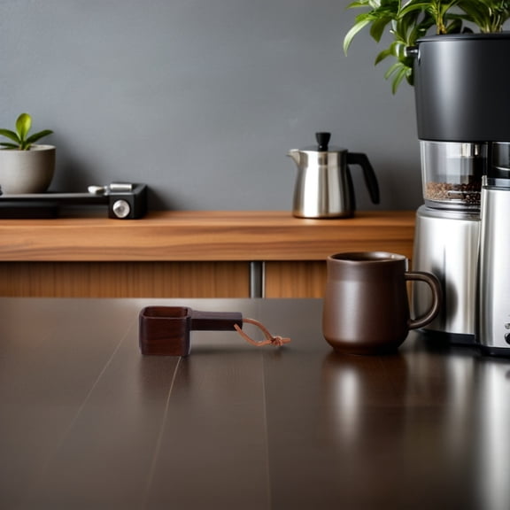 LOLIPPYY Natural Solid Wood Coffee Measuring Spoon for Kitchen Condiments and Espresso