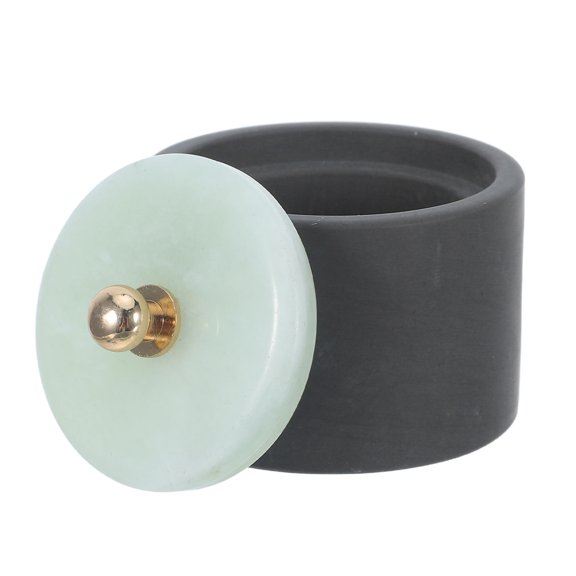 LOLIPPYY Natural Stone Chinese Inkstone with Lid for Smooth Ink Flow and Calligraphy Use