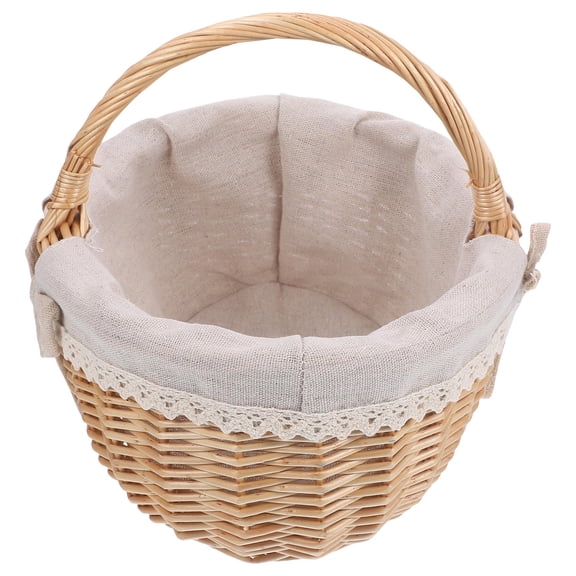 LOLIPPYY Natural Willow Weaving Basket Decorative Storage Container for Outdoor and Indoor Use