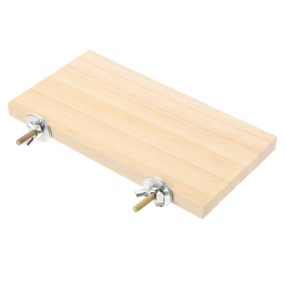 LOLIPPYY Natural Wood Bird Platform for Parrots Khaki Color with Easy Installation and Durable Build