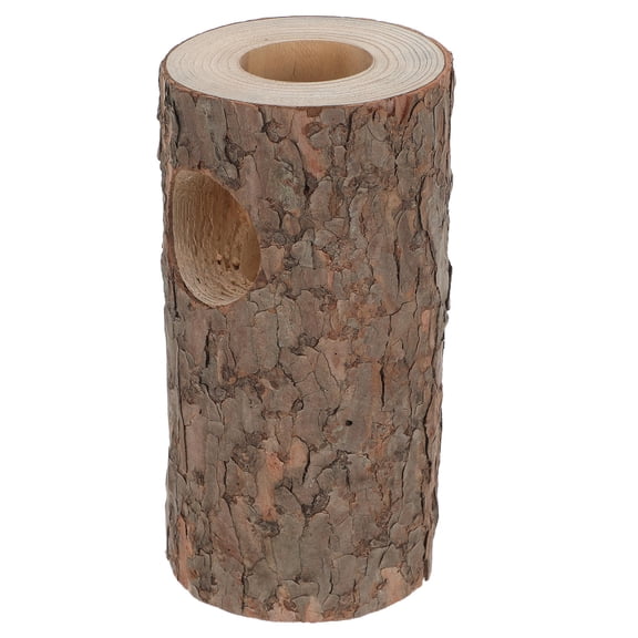 LOLIPPYY Natural Wood Hollow Log Hideout for Reptiles Fish and Turtle Terrarium Decor