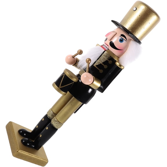 LOLIPPYY Natural Wood Nutcracker Soldier Figurine Decorative Christmas Nutcracker Ornament 1 Set