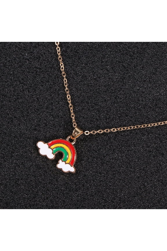 Women's Necklace Pendant with Multi-Color Metal Chain, Lightweight and Jewelry Accessory