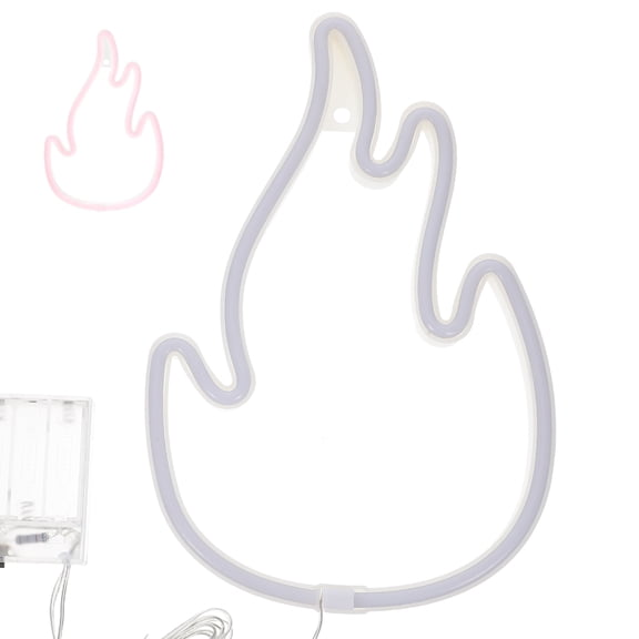 LOLIPPYY Neon Lights Red Neon Light Lamp Flame Shape For Home Decor 1Pcs