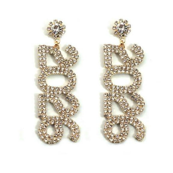 Sparkly Rhinestone 2026 New Year Earrings For Women Crystal Long Dangle Earrings Holiday Party Jewelry For Xmas Statement Jewelry