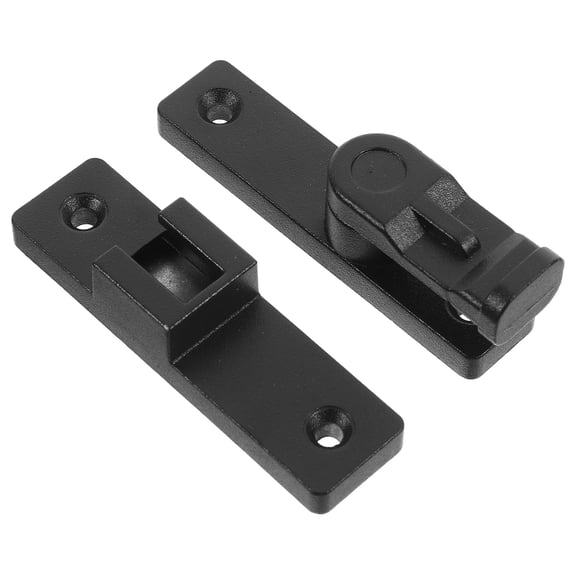 LOLIPPYY No Drill Black Stainless Steel Barrel Bolt Latch Secure Door Lock for Home Use