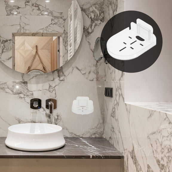 LOLIPPYY No Punch Wall Camera Holder Transparent Floating Shelf for Modern Indoor Spaces