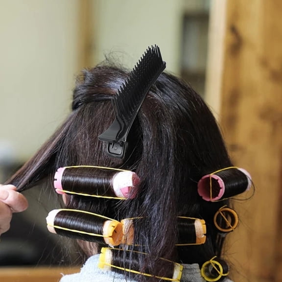 LOLIPPYY Non Slip Black Hair Sectioning Clip Made of Plastic for Salon Hair Styling Tools