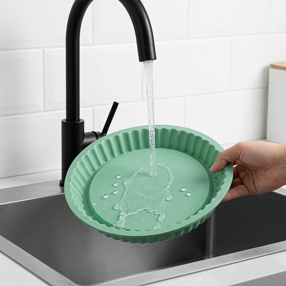 LOLIPPYY Sky-Blue Silicone Baking Tray Easy Release Non-Stick for Home