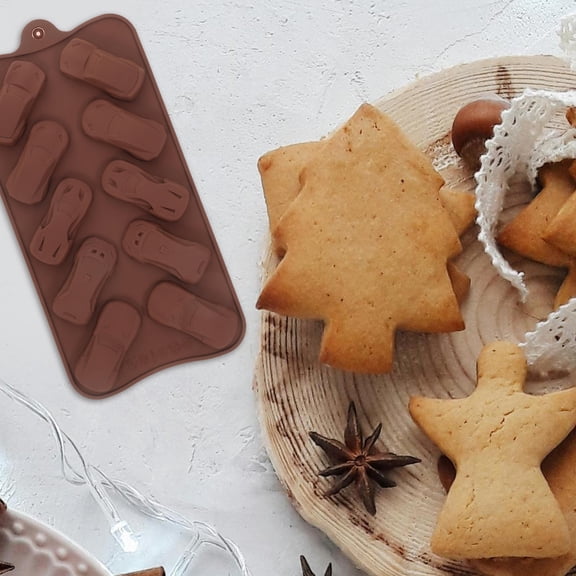 LOLIPPYY Non Stick Silicone Cake Mold in Coffee for Baking Chocolate Candy and Fondant Car Shapes