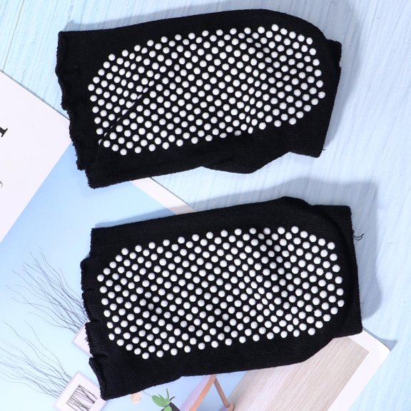 LOLIPPYY NonSlip Cotton Yoga Socks for Women's Breathable and Hollow Design Ideal for Fitness and Exercise Black Size Average