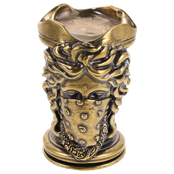 LOLIPPYY Nordic Style Golden Copper Candle Stand with Mythological Statue for Table Decoration