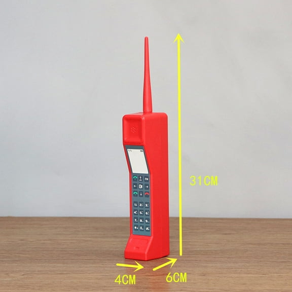 LOLIPPYY Retro Old Fashioned Telephone Model - 80s Style Cordless Phone Prop for Stage Shows and Vintage Cellphone Window Display Decor