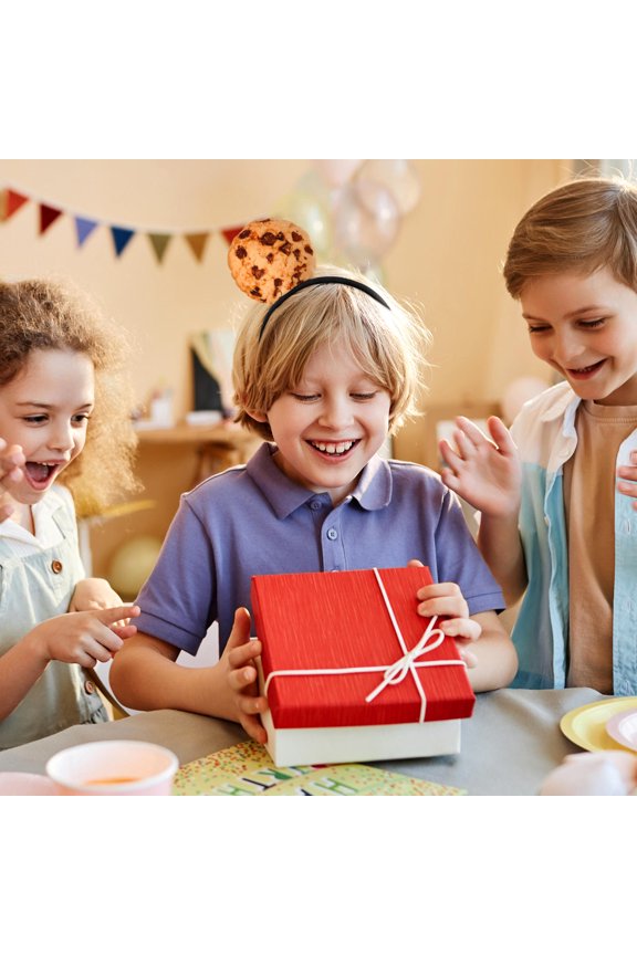 Novelty Plush Cookie Hairband Brown Realistic Design for Birthday Parties and Events