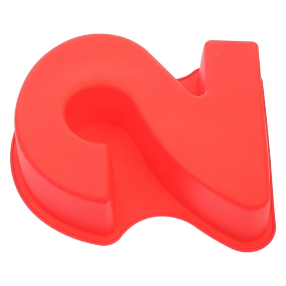LOLIPPYY Red Silicone Number Fondant Mold for Cake Decorating, Baking, Party Supplies, 1 Pack, Ideal for Birthdays and Special Celebrations