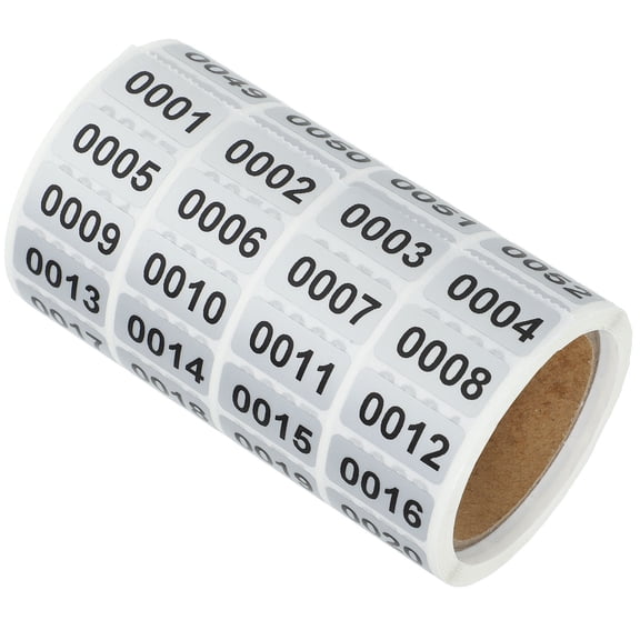 LOLIPPYY Number Sticker Sheet Assorted Color PVC for Tracking Keys at Home 1 Roll