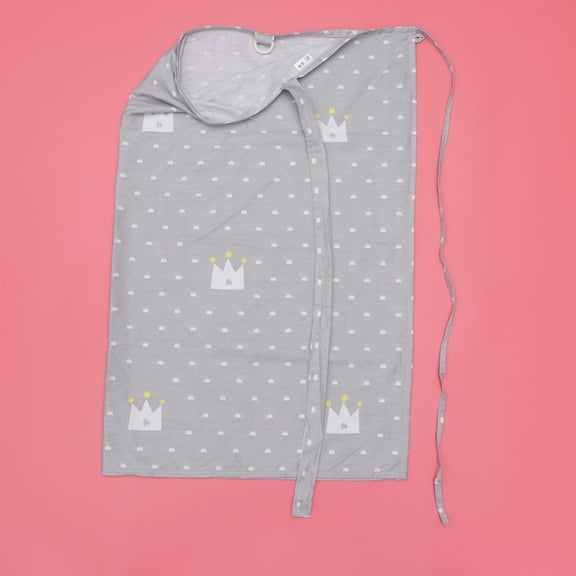 LOLIPPYY Nursing Cover Cloak Grey Printed Decor for Outdoor Use Women 1Pcs
