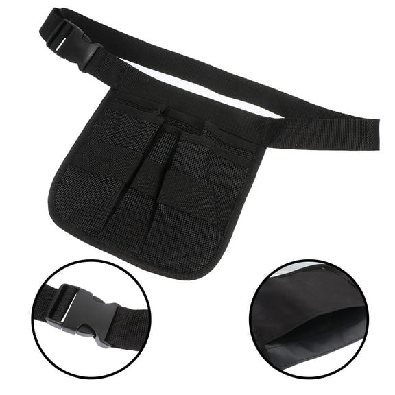 LOLIPPYY Nursing Organizer Pouch For Nurses Kit Black Cloth Adjustable Waistband 1Set