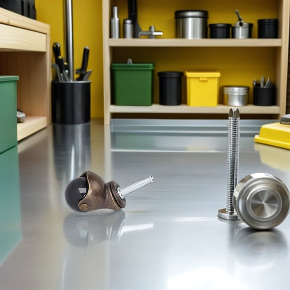 LOLIPPYY Oatipho Ball Caster Wheels 4pcs 1.5 Inch Antique Gold Office Chair Furniture Casters with Rod Wheels