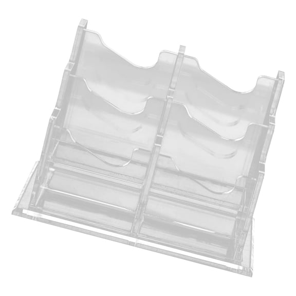 LOLIPPYY Office Business Card Holder Clear Desktop Cards Organizer 1Set Simple Design