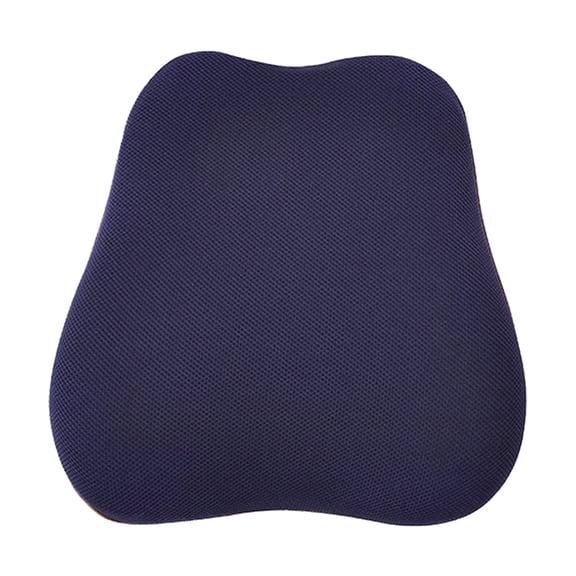 LOLIPPYY Office Chair Lumbar Support Pillow Navy Polyester Fibre Ergonomic Design for Long Sitting 1Pcs