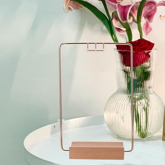 LOLIPPYY Golden Iron Office Desk Calendar Stand - Stylish Desk Accessory for Adults, 1 Set