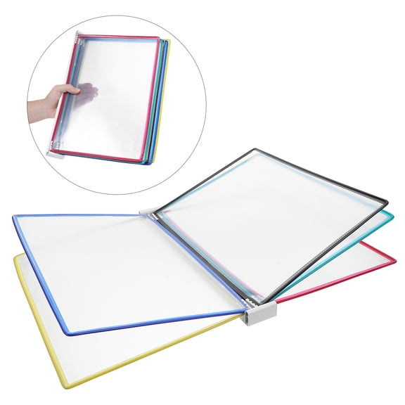LOLIPPYY Office Wall File System Assorted Color Wall Mounted File Display Rack with Hanging Folder Organizer