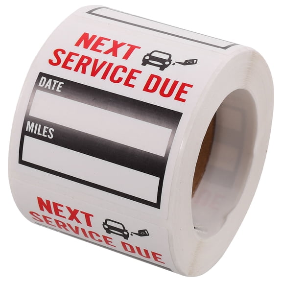 LOLIPPYY Oil Change Sticker Car Service Reminder Label Adhesive Black for Easy Date Tracking and Removal