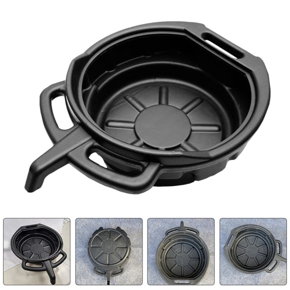 LOLIPPYY Oil Drip Pan Black Sturdy Pe Material Oil Catch Pan for Car Maintenance