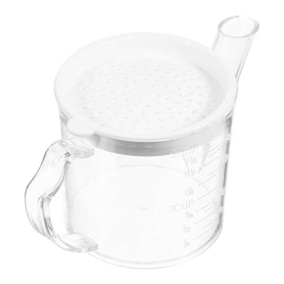 LOLIPPYY Oil Separator Holder Grease Strainer Transparent for Kitchen Use 1Pcs