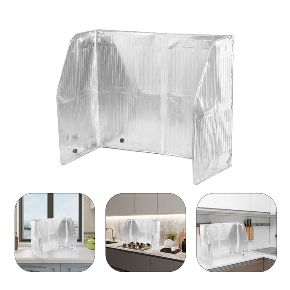 LOLIPPYY Oil Splatter Screen Guard Aluminum Foil Plated Silver for Kitchen Stove Wall Protection