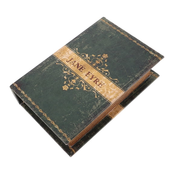 LOLIPPYY Olive Green Faux Book Storage Box Vintage Aesthetic Concealed Keepsake Organizer