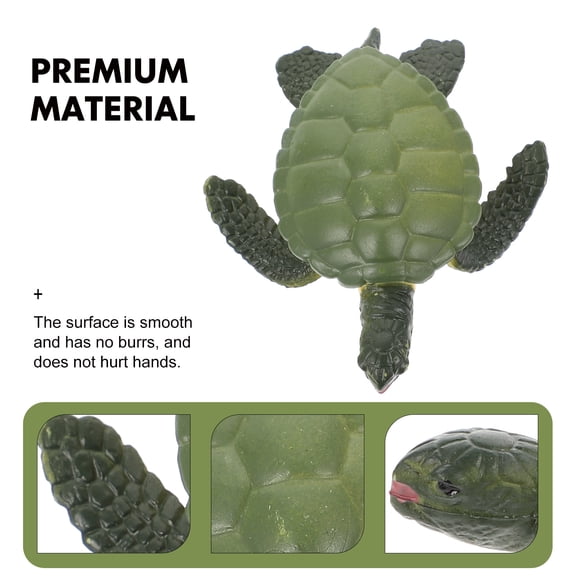 LOLIPPYY Olive Green Simulation Turtle Figurine Toy for Decor Durable Plastic Realistic Modeling 4.5 inches