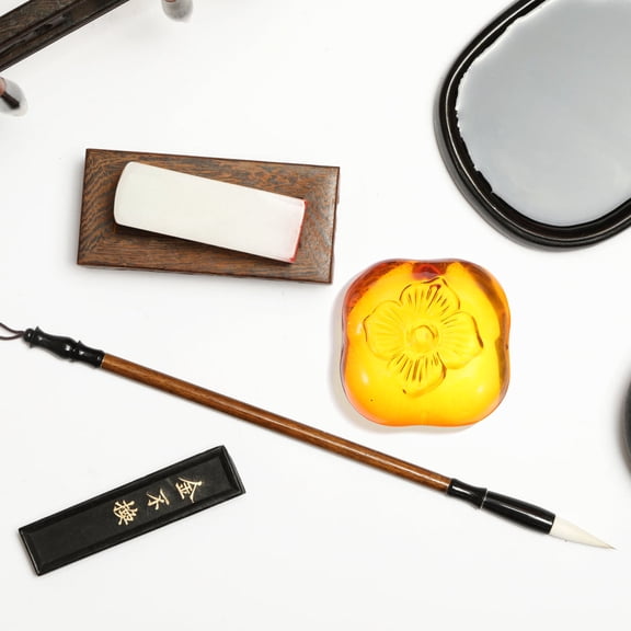 LOLIPPYY Orange Crystal Persimmon Paperweight for Tabletop Decor and Pattern Weights in Sewing