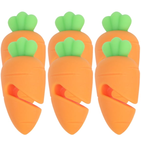 LOLIPPYY Orange Silicone Boil Over Spill Stopper Lid Lifter for Home Use, 6 Pcs Carrot Design