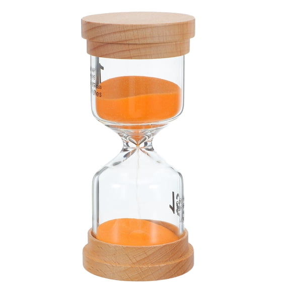 LOLIPPYY Orange Wooden Hourglass 15 Minute Sand Timer for Cooking Home Office and Study Use