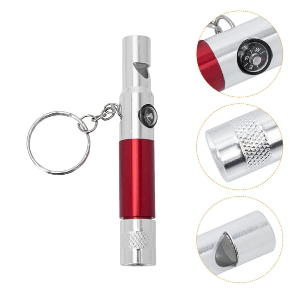 LOLIPPYY Outdoor Survival Whistle with Built-in Compass, Aluminum Alloy, , 1 Piece Emergency Safety Tool