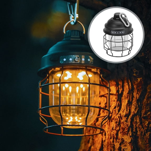 LOLIPPYY Portable Outdoor Retro Lantern Black ABS Material, Perfect Gift for Friends, 1 Set