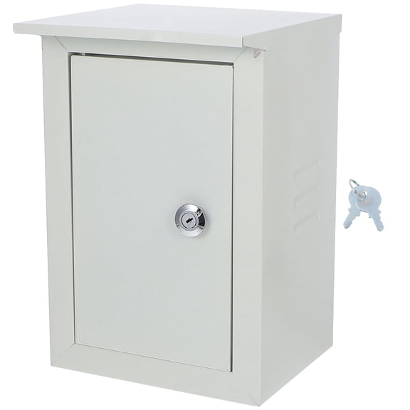 LOLIPPYY Outdoor Network Enclosure Metal Enclosure Grey Weather Resistance WallMounted Design 1Set