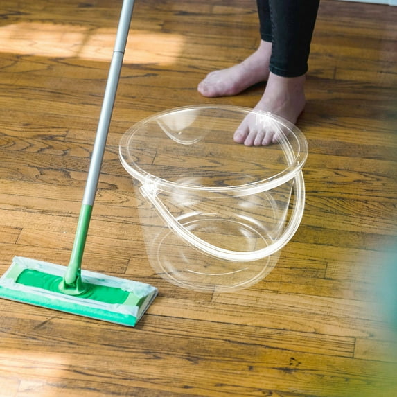 LOLIPPYY Outdoor Transparent Plastic Bucket with Handle Portable Reusable Water Holder